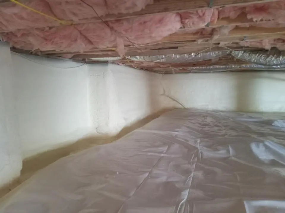 Crawl space encapsulation with closed-cell spray foam for Attic Insulation in Neptune